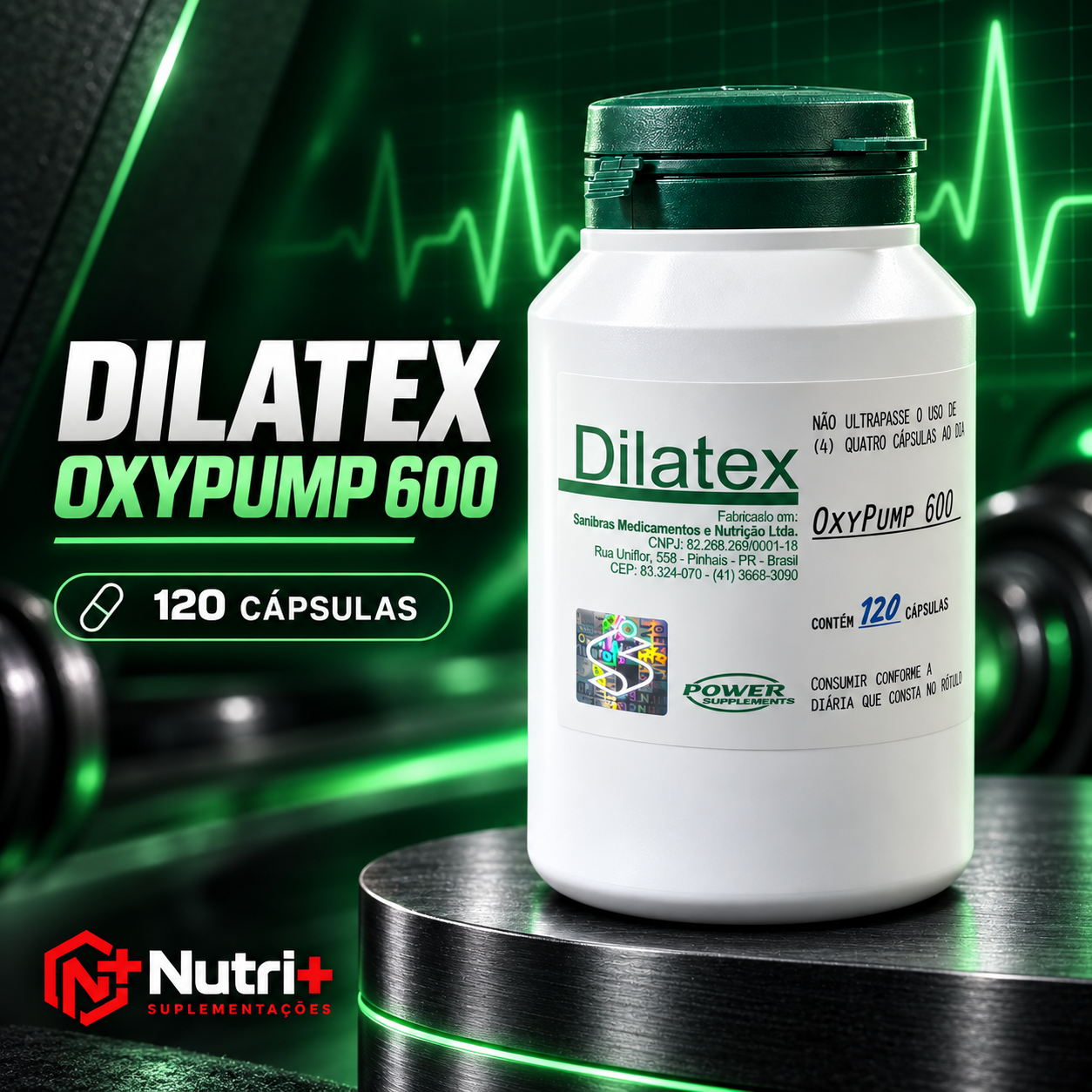 Dilatex OxyPump 600 — 120 Cápsulas