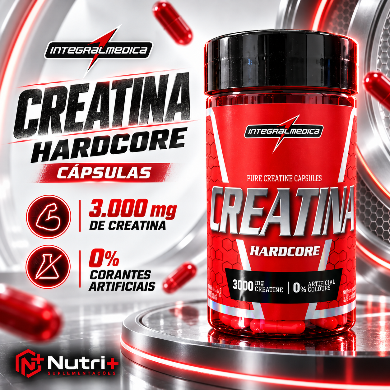 Creatine Hardcore Cápsulas Integralmédica