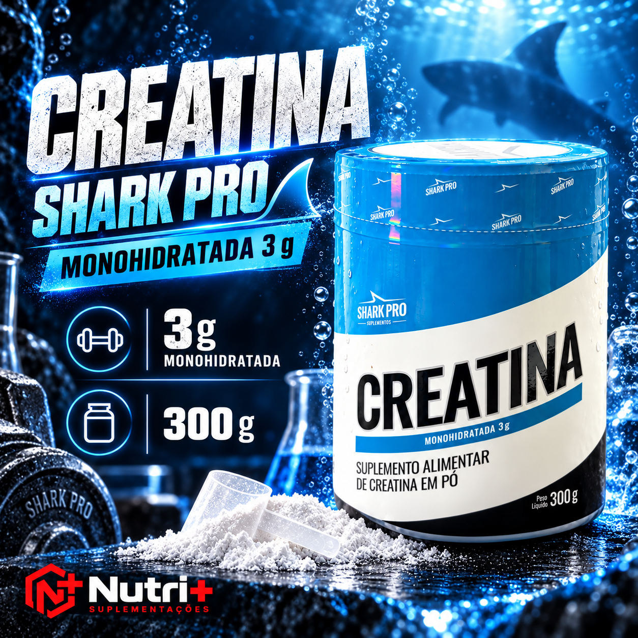 Creatina Shark Pro 300 g