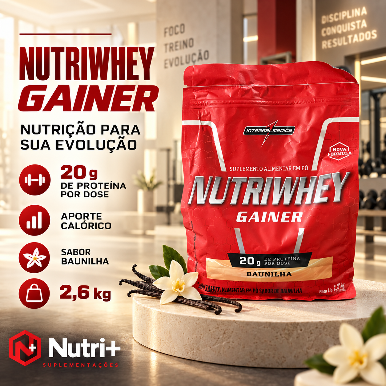 NutriWhey Gainer Baunilha 1,2kg