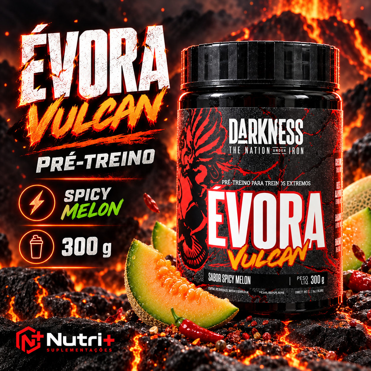 Évora Vulcan Darkness 300 g Spicy Melon