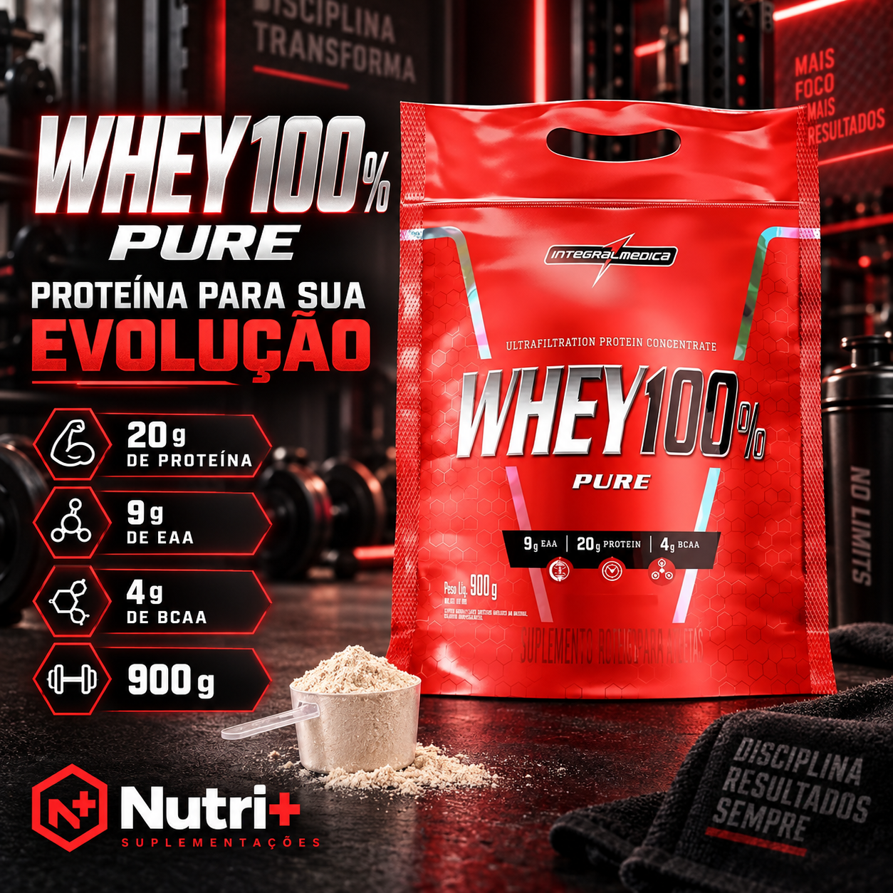 100% Whey Concentrado Integralmédica
