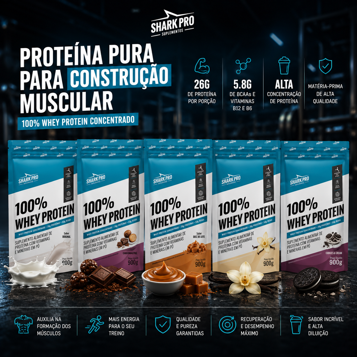 Whey Concentrado Shark Pro Refil